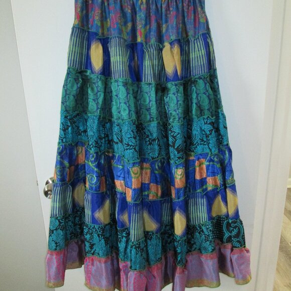 Wevez 7 Layer Tribal Skirt w/Easel Voile Cami Top Sz M NWT - Picture 4 of 14